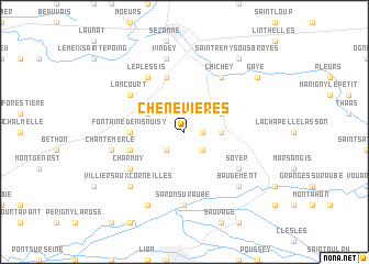 map of Chènevières