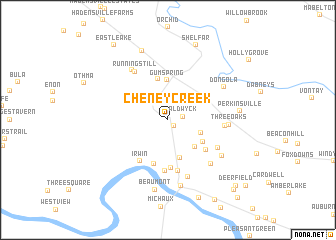 map of Cheney Creek