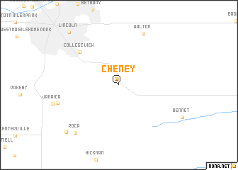 map of Cheney