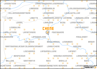 map of Chêne