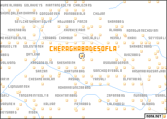 map of Cherāghābād-e Soflá