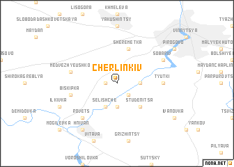 map of Cherlinkiv