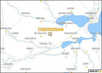 map of Cherni Vrŭkh