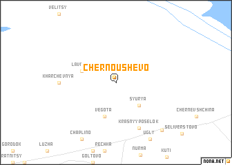 map of Chernoushevo