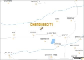 map of Cherokee City