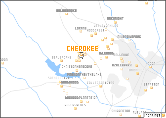 map of Cherokee