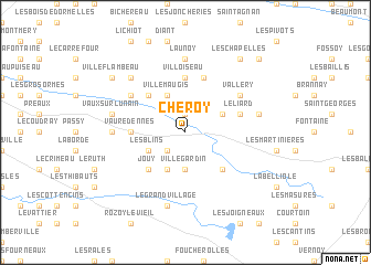 map of Chéroy