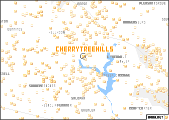 map of Cherry Tree Hills