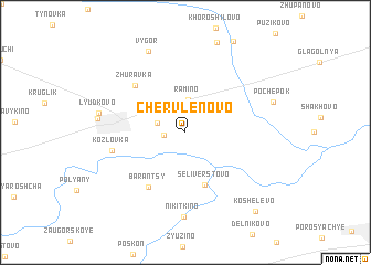 map of Chervlënovo