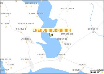 map of Chervona Ukrainka