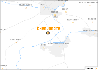 map of Chervonoye