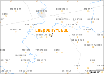 map of Chervonyy Ugol