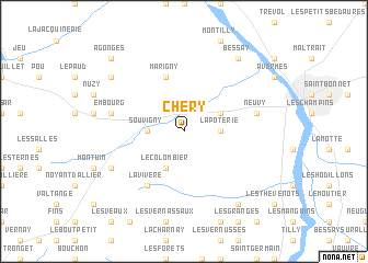 map of Chéry