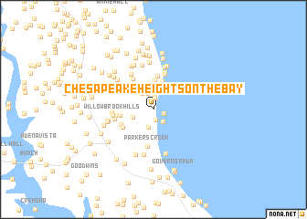 map of Chesapeake Heights on the Bay
