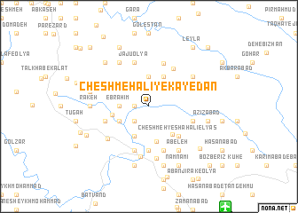 map of Cheshmeh ‘Alī-ye Kāyedān