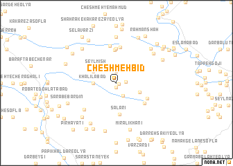 map of Cheshmeh Bīd