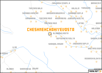 map of Cheshmeh Chāhī-ye Vosţá