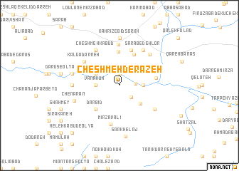 map of Cheshmeh Derāzeh