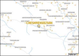 map of Cheshmeh Dozdak