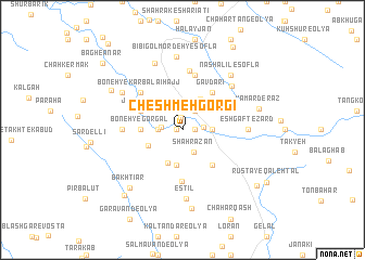 map of Cheshmeh Gorgī