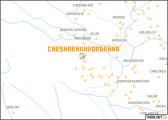map of Cheshmeh Khvordehhā