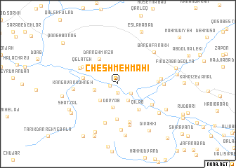 map of Cheshmeh Māhī