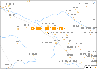 map of Cheshmeh Reshteh