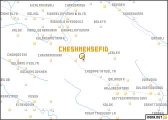 map of Cheshmeh Sefīd