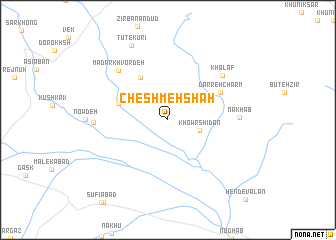 map of Cheshmeh Shāh