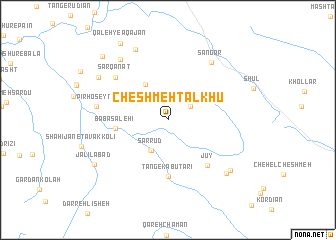 map of Cheshmeh Talkhū