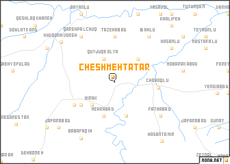 map of Cheshmeh Tātār