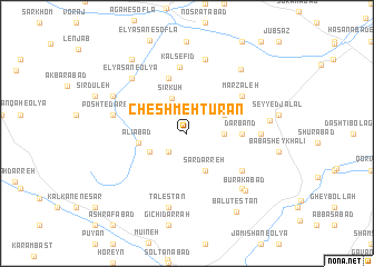 map of Cheshmeh Tūrān