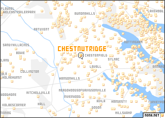 map of Chestnut Ridge