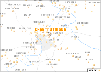 map of Chestnut Ridge