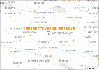 map of Chetvërtoye Znamenskoye