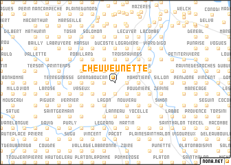 map of Cheuveunette
