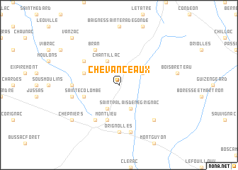 map of Chevanceaux