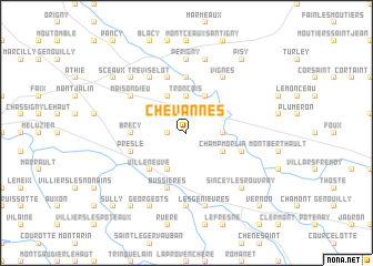 map of Chevannes