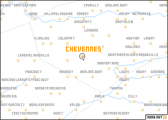 map of Chevennes