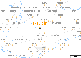 map of Chevigny