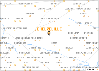 map of Chèvreville