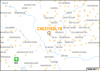 map of Chezī-ye ‘Olyā