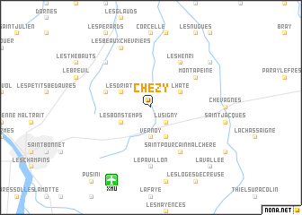 map of Chézy