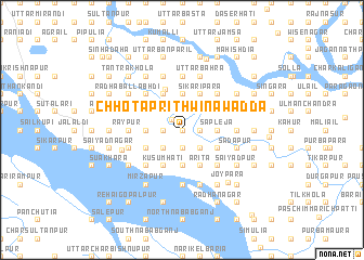 map of Chhota Prithwinawādda