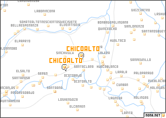 map of Chico Alto
