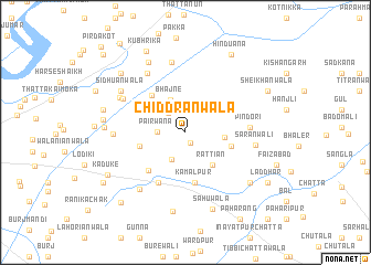 map of Chiddrānwāla