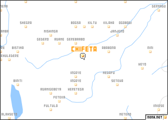 map of Chʼīfeta