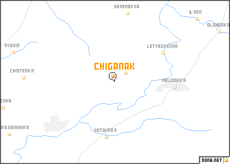 map of Chiganak