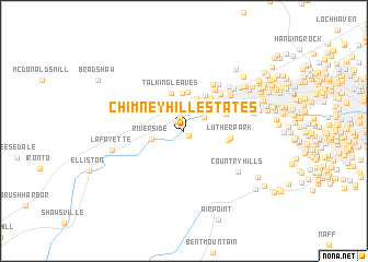 map of Chimney Hill Estates