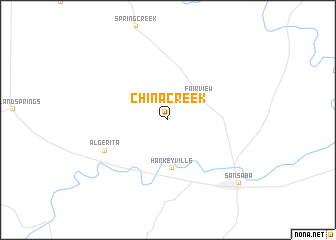 map of China Creek
